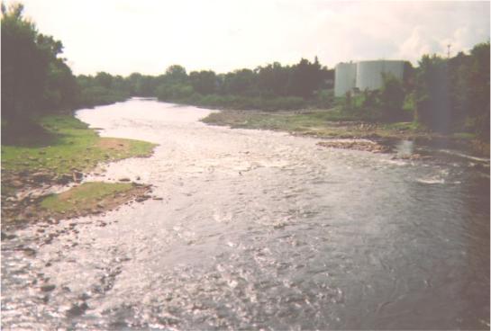 Photograph of the cofferdam site after the cofferdam 
was removed