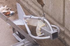 Photograph of US BL 84 Sampler at the Big Rapids Dam